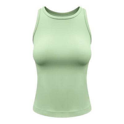 瑜伽服女背心无袖运动上衣带胸垫跑步普拉提训练夏季健身长款工字