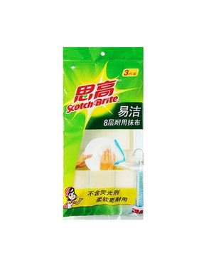 3m思高抹布8层吸水洗碗布擦桌布