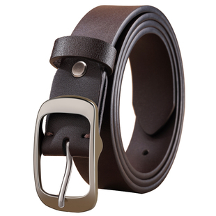 袋鼠皮带女款真皮2026新款时尚休闲高级女士腰带配牛仔裤女式裤带