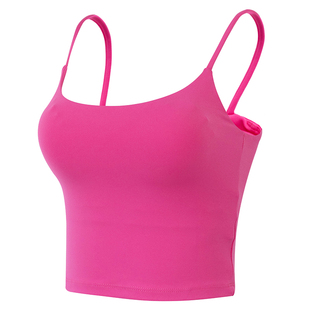 岚纹夏季瑜伽背心长款吊带防震普拉提运动内衣女细带跑步健身文胸