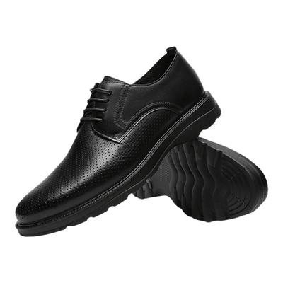 CROWN/皇冠夏款牛皮革舒适冲孔透气商务皮鞋商务皮凉鞋德比鞋男鞋