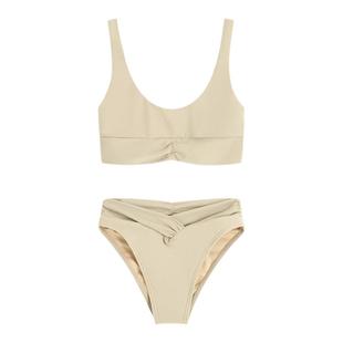 walkingChic泳衣女款分体性感三角显瘦聚拢比基尼吊带法式度假风