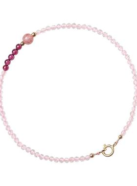 女草莓晶招桃花水晶手链小众设计