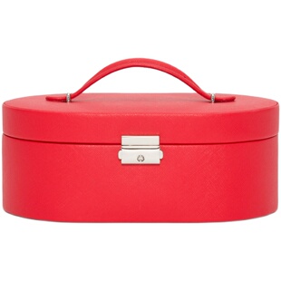 英国WOLF Heritage 椭圆旅行首饰盒多层戒指耳环手镯手表珠宝带锁