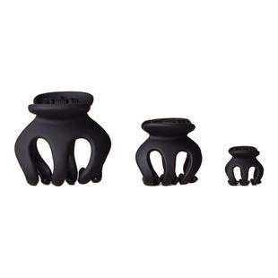 黑色高马尾抓夹南瓜鲨鱼夹小号后脑勺头发夹子头饰发夹女固定神器