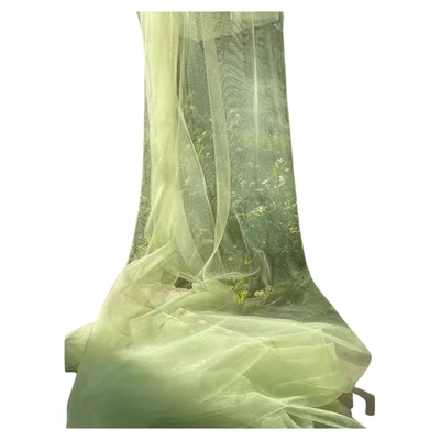 绿色纱幔新中式环创布置