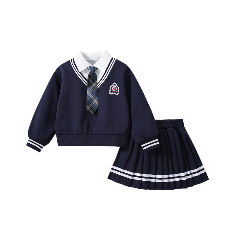 DO.CAT女童jk裙子套装学院风短裙