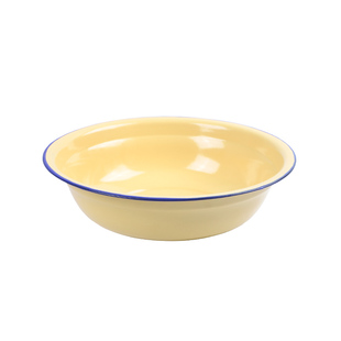 搪瓷碗老式塘瓷盆子加厚款怀旧老式洋瓷饭碗复古面馆糖瓷碗小铁盆