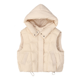 胖胖象2025新款春装儿童休闲羽绒马甲中大童宝宝外穿连帽背心童装