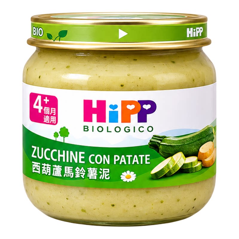 喜宝HiPP 有机西葫芦土豆泥80g欧盟有机认证4个月+宝宝辅食无盐糖