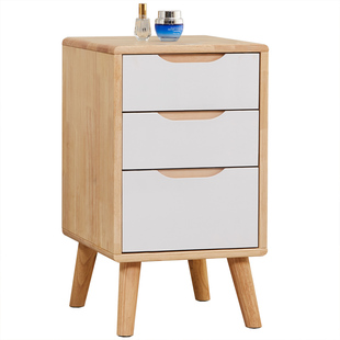 小型全实木简易迷你床头柜35cm宽小尺寸北欧式40公分边柜子30超窄