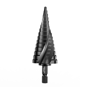 德力西宝塔钻头扩孔金属开孔器高硬度阶梯钻6542螺旋工业打孔神器