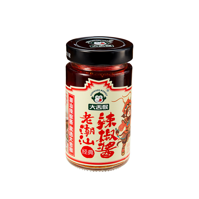 大舌猴瓶装蒜蓉辣椒酱潮州经典品