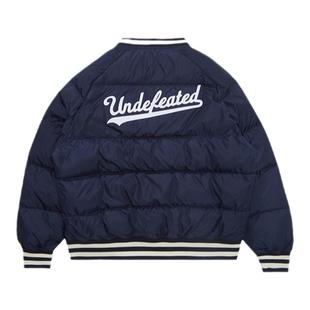 UNDEFEATED五条杠官方秋季新品潮流时尚刺绣棒球领保暖羽绒服