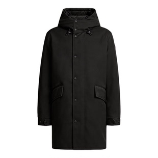 代购蒙口Merri双面羊毛中长款连帽羽绒服鹅绒男款夹克外套