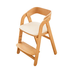少年与树实木宝宝餐椅儿童可调节高度学习椅成长椅矫正坐姿写字椅