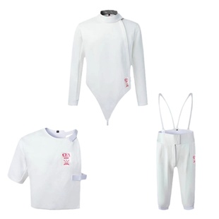 CFA新规则冰丝击剑服三件套 450N/900N儿童成人保护服击剑比赛服
