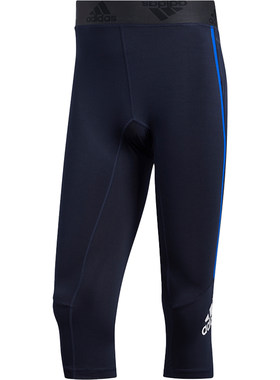 Adidas/阿迪达斯官方正品PRIMEBLUE 34男士训练紧身七分裤GD8680