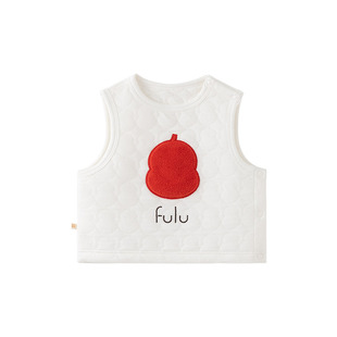【fulu】papa爬爬秋冬季男女宝宝马甲保暖新生婴儿内搭可爱洋气
