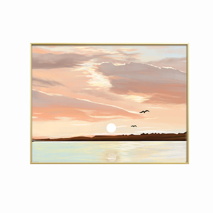 电表箱装饰画遮挡配电盒电闸箱现代简约抽象风景液压上翻创意挂画