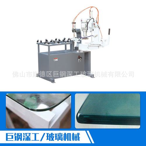 玻璃倒角机气动升降一次小型玻璃手推磨边机操作简单抛光效果好