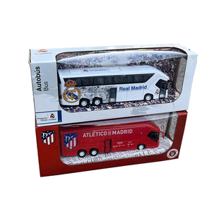 1:64原厂汽车模型足球巴士大巴马德里德比 皇家马德里竞技 收藏