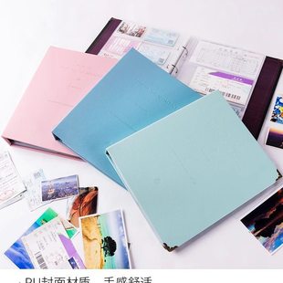 活页皮面九宫格卡册小相拍立得生卡片收纳镭射卡写寸6明信片册票