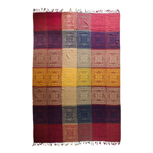 尼泊尔复古针织毯子外贸床单休闲毯民族风沙发毯防猫抓民宿搭毯