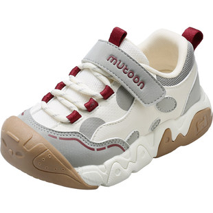 牧童男童鞋春秋轻便缓震户外登山儿童运动鞋软底原创小女孩熊猫鞋