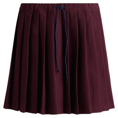 HM女装半身春季高腰A字宽松褶裥迷你裙时尚短裙1295124