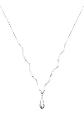 设计感不规则波纹水滴项链