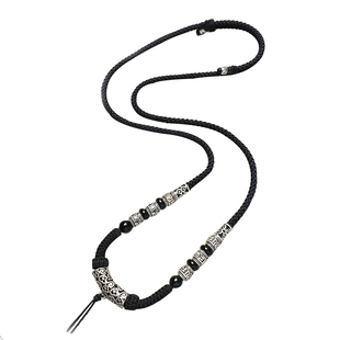 吊坠挂绳男项链绳狼牙男士观音高档吊坠绳子银颈链绳玉绳子吊坠绳