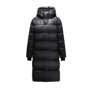 雅鹿2025冬季新款黑金长款羽绒服男士连帽保暖东北极寒服保暖外套