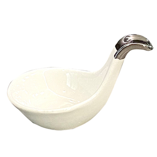 鱼子酱碟寿司碟创意陶瓷料碟番茄酱芥末纯白色家用火锅韩式小碟子