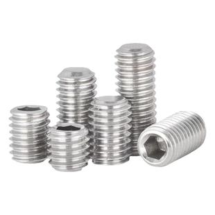 304不锈钢内六角平端紧定螺钉M3M4-M6内六方无头机米顶丝止付螺丝