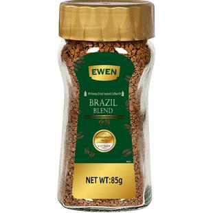 【进口】意文醇厚冻干速溶咖啡85g*1瓶纯黑咖啡粉提神防困下午茶