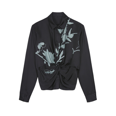 桑蚕丝翻领衬衫JNBY/江南布衣