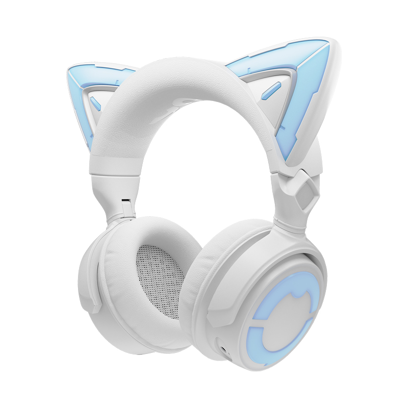 妖舞猫耳耳机4GS蓝牙2.4无线女生电脑发光专用游戏电竞头戴式耳麦