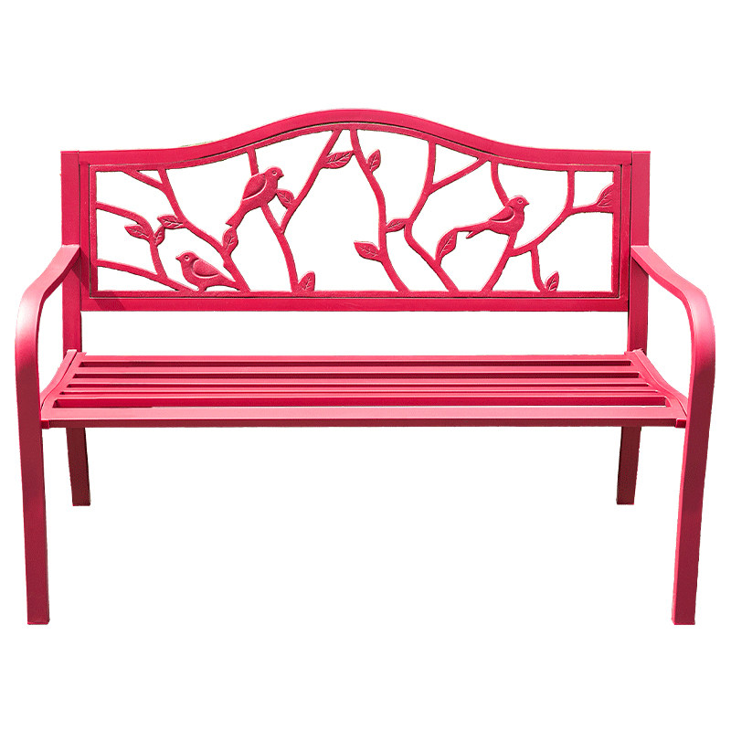 户外公园椅庭院双人长凳铁艺