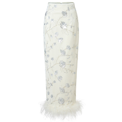 【商场同款】MAXRIENY精致复古重工亮片丝绒绣花半裙新中式拜年服