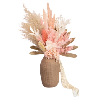 干花花束陶瓷花瓶花艺套餐 样板间卧室餐桌面软装餐桌花艺装饰品