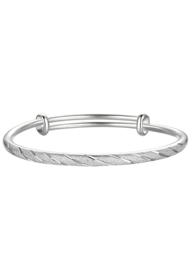 周六福银满天星手镯女S999足银银镯子送女友节日礼物