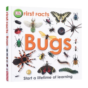 昆虫百科 英文原版绘本 First Facts Bugs 英文版儿童英语启蒙认知 虫子科普百科图画书 精装 亲子互动升阅读能力昆虫记 进口书籍