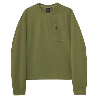 蜘蛛春夏女舒适透气长袖圆领T恤