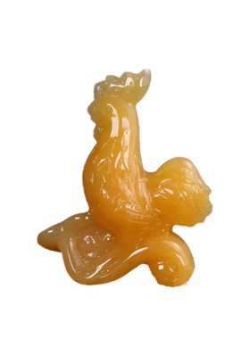天然玉石公鸡摆件家居客厅装饰品