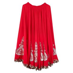 新疆舞蹈演出服民族特色高定款裙子女维吾尔族舞台720大摆半身裙