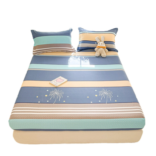 纯棉床笠单件床垫保护罩全棉床套防滑床单180x200cm儿童四季通用