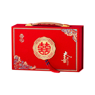 结婚订婚彩礼钱聘金盒子聘礼提亲红包现金礼盒高档套装礼金箱10万