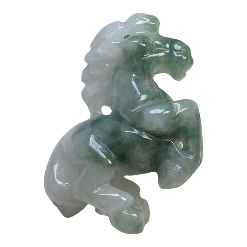 隆慈缘A货翡翠马到功成吊坠