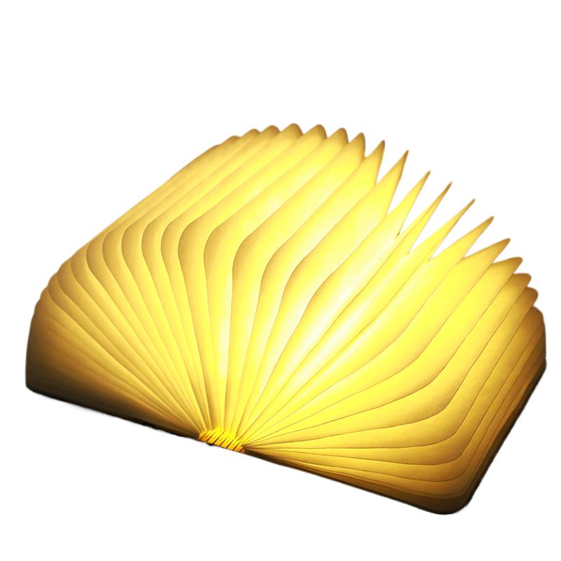 创意折叠书灯充电卧室小夜灯生日礼物发光书本台灯床头灯拍照摆件